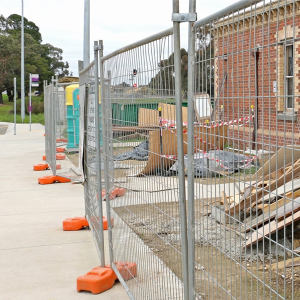 what's the process for scheduling the pickup of the temporary fence once my job or even is over